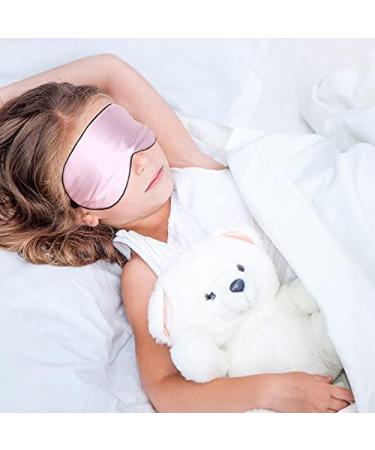 Kid's 100% Mulberry Silk Sleep Mask - Super Soft Satin Eye Mask Set for Blocking Out Light and Enhancing Sleep Quality - 2 Pack - Buy Online on GoSupps.com