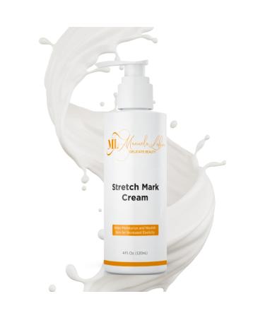 Stretch Mark Cream Belly Butter & Scar Cream Skin Care with Active Skin Repair Stretch Mark Removal For All Skin Types 4 Oz - ML Delicate Beauty