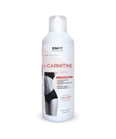 EAFIT Slimming - L-Carnitine DRINK - Powerful Fat Burner - Weight Loss - Energy Booster - Improves Sports Performance - Vitamin B6 - Choline - Peach Flavor - Before Sport - 500 ml