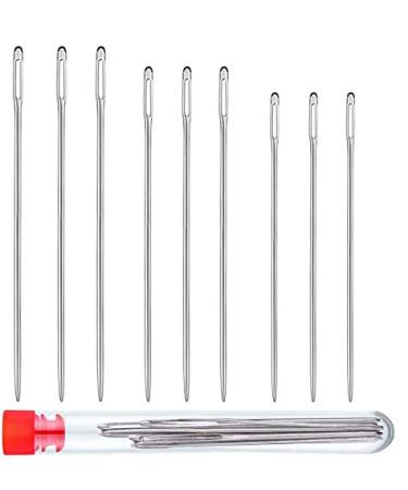 9 PCS Large Eye Stitching Needles - 3 Sizes Stitching Needles  3.5inch to 4.9inch Big Eye Hand Sewing Needles for Stitching and Crafting Projects