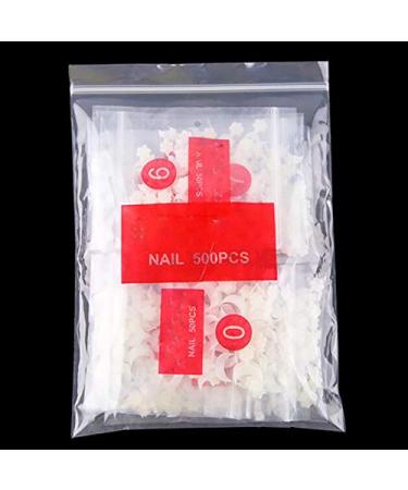 MWoot 500 Pcs Crescent Shape French False Nail Tips - Short Acrylic Fake Nails for DIY Nail Studios | 10 Sizes Available - Buy Online on GoSupps.com