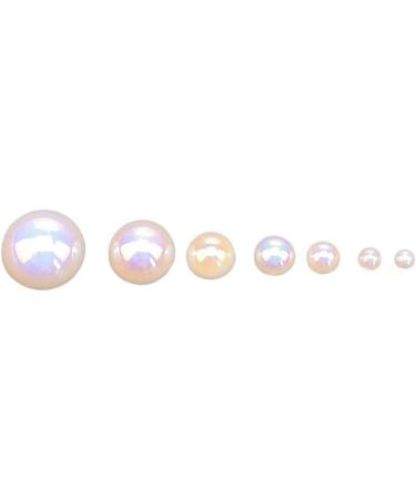 Chenkou Craft 3000PCS White AB Round Flatback Pearls | Loose Beads Gem | 1 Box Half Ball Beads - Buy Online on GoSupps.com