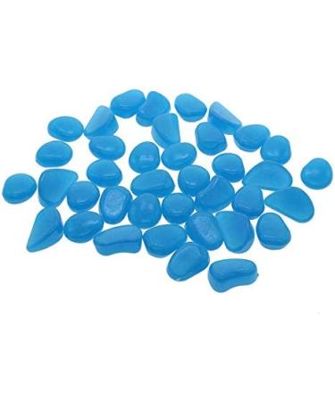 Glow Blue Fish Tank Rocks - 100pcs Glow in The Dark Pebbles for Aquarium, Garden, Plant Pots & Walkways - Buy Online on GoSupps.com
