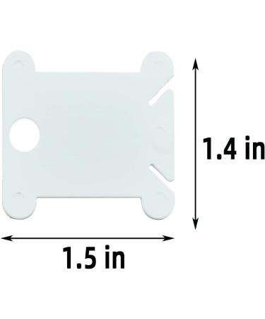 Plastic Floss Bobbins for Cross Stitch Embroidery - 120 Pieces White Thread Holder and Organizer - Buy Online on GoSupps.com