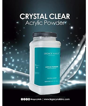 Legacy Nails Professional Crystal Clear Acrylic Powder 16oz - Create Custom Nail Colors with Glitter Pigment | 1 lb. Net Wt. - Buy Online on GoSupps.com