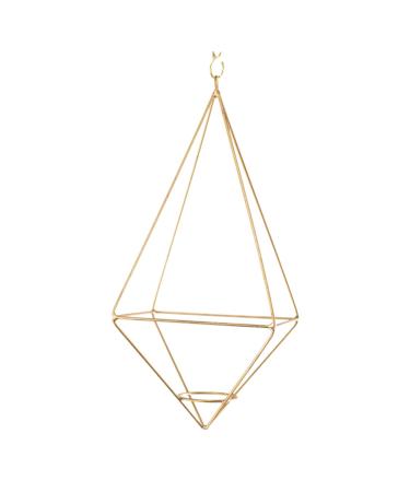 Cabilock Door Ornament Wedding Decoration Geometric Metal Tillandsia Rack Wedding Hanger Pineapple Outdoor Golden 5*12.5cm