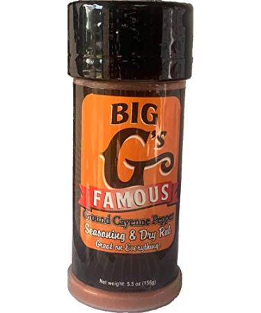 Ground Cayenne Pepper Seasoning and Dry Rub, Highest Quality Cayenne Pepper, Great on Everything! Grilling, Smoking, Roasting, Cooking, or Baking! 5.5 Oz By: Big G's Food Service