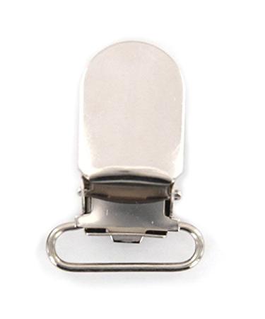 Bwardyth 20 x suspender strap hooks 20mm silver