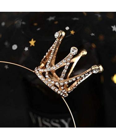 NSLS Shiny Gold Birthday Crown Tiara for Girls - Princess Headband Decoration - Buy Online on GoSupps.com