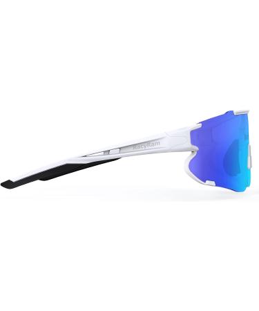 RacyRam Polarized Sunglasses | UV400 Protection | Sport Glasses for Baseball, Cycling, Running, Softball | Blue - Buy Online on GoSupps.com