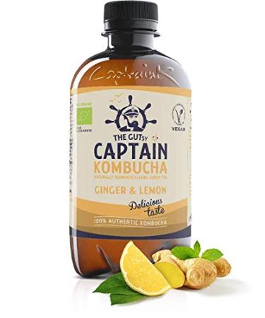 Gutsy Captain Kombucha - Raw Vegan Kombucha Tea with Live Cultures (12 x 400ml Mix Box) - No Preservatives Unpasteurized International Shipping - Buy Online on GoSupps.com