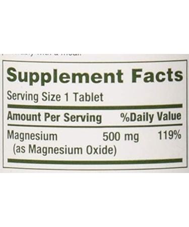 Nature's Bounty Magnesium Oxide 500mg 100 Tablets - Buy Online on GoSupps.com