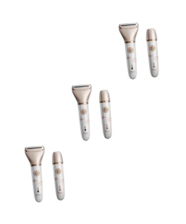 Fomiyes 3 pieces 2 1 bikini electrical trimmer hair clipper for women armpit trimmer shower gel lady hair removal device mediumX3PCs as shown x 3 pieces