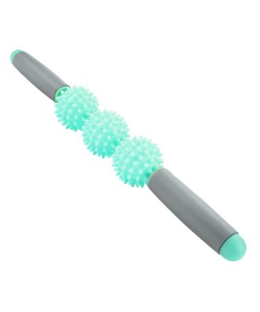 Huairdum Yoga Muscle Roller Stick Cellulite Spiky Ball Back Army Leg Leg Body Massage Tools Deep Tissue With Spiky Balls Waist Relaxation Fitness Exercise Stand (#1)