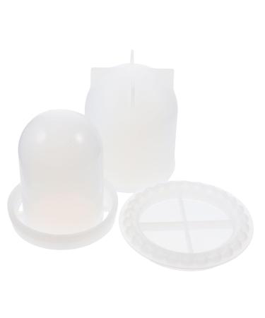 NUOBESTY 1 set 3 pcs Silcone Hand Supplies Diy of Base Molds Display Dice Dome Jar with Crafts Mold Crystal As Shown 9.8x9.6cm