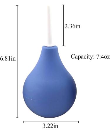 Anal Douche Enema Bulb Effective Colon Cleansing & Detox for Men & Women | Blue Enema Cleaner - Buy Online on GoSupps.com