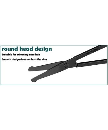 Safety Scissors Premium Manicure Rounded Tip Scissors Multi-purpose Men's Series Hair Removal Tools Stainless Steel High Precision Blade Beauty Grooming for Eyebrow Eyelash Dry Skin Nose Hair 3.5 inch - Buy Online on GoSupps.com