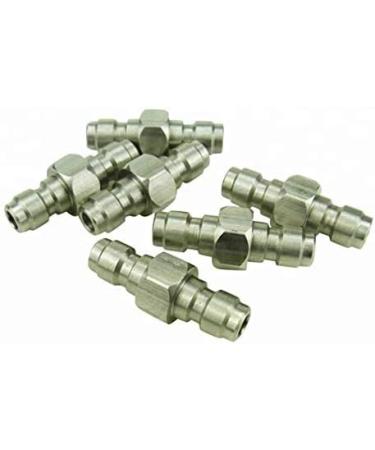Alien Play 2 PCS 8mm Stainless Steel Male to Male Nipple Quick Disconnect Coupler - Double End Foster Fitting for HPA PCP Paintball SCBA Tank - Buy Online on GoSupps.com