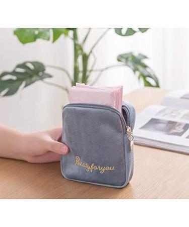 Flocking Fabric Sanitary Napkin Bag Menstrual Cup Pouch Nursing Pad Holder Washable Organizer Storage 3 Pcs (A)  - Buy Online on GoSupps.com