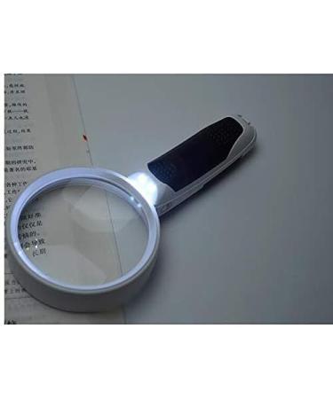 LED High-Definition Magnifying Glass 20 Times Old Reading 100mm Handheld Children's Magnifying Glass with Light Mirror Good Times - Buy Online on GoSupps.com
