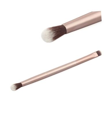 Double Ended Eyebrow Eyeshadow Brush Foundation Makeup Cosmetic Tool Soft Vegan Bristles Shallow Matted Versatile Makeup Brush for Precision and Blending