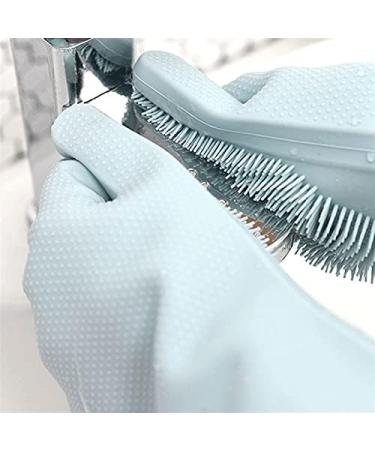 ESASAM Cleaning Gloves Silicone Dishwashing Gloves Household Kitchen Blue Green (15.5 * 34.5cm) Multifunctional Durable Thick Housework Gloves - Buy Online on GoSupps.com