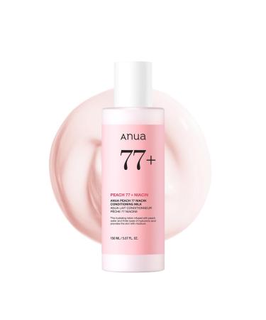 ANUA Peach Niacin Conditioning Lotion Face Moisturizer with Vitamin B12 Ceramide Panthenol Hyaluronic Acid Lightweight Korean Skin Care for Glass Skin (150ml 5.07 fl.oz.)