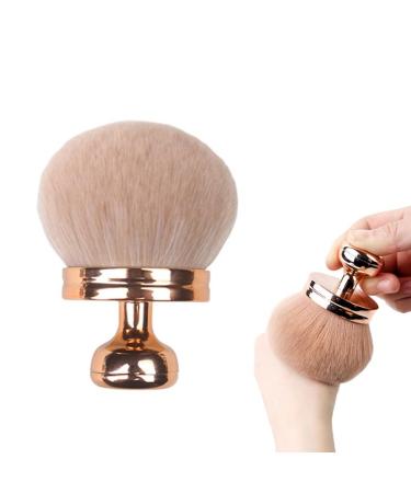 Body Makeup Brush Extra Large Oval Self Tanning Brush Multipurpose 74mm Wide-Headed Self Tanner Brush Kabuki Sunscreen Brush for Legs Body Sunless Tan Streak Free Applicator (Rose Gold)