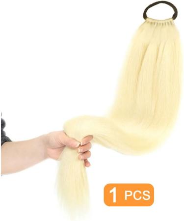 Traziewell Blonde Ponytail Extension Long Straight Hair Extensions High Temperature Synthetic Hair Pieces for Braiding Hairpiece for Women Ladies Daily Wear 0431 FH000431 One Size - Buy Online on GoSupps.com