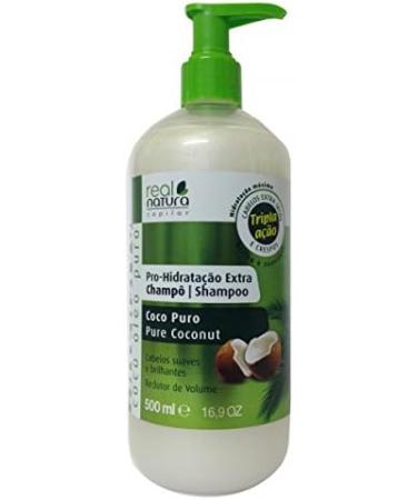 Real Natura ProNutri o Extra Coconut Shampoo without salt intensive hydration advanced nutrition natural shine protection and strengthening refreshing scent 500 ml - Buy Online on GoSupps.com