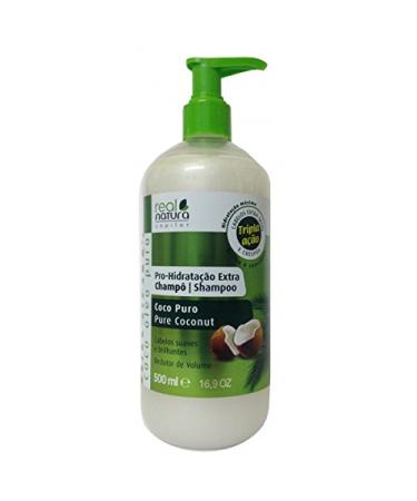Real Natura ProNutri o Extra Coconut Shampoo without salt intensive hydration advanced nutrition natural shine protection and strengthening refreshing scent 500 ml