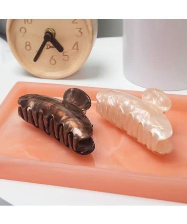 Kitsch Recycled Plastic Large Claw Clip - Big Marble Hair Clip for Women | Brunette - Ideal for Thick Hair | Stylish Jaw Clip for Girls - Buy Online on GoSupps.com