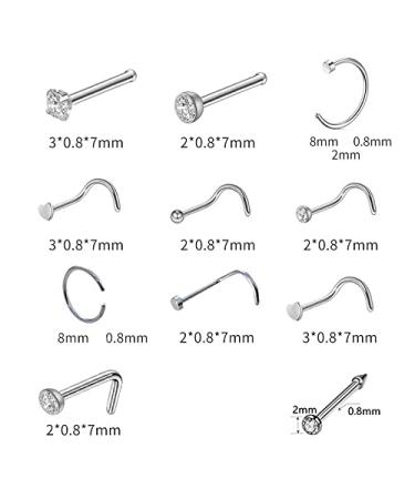 Disposable Self Nose Piercing Kit with 10 Nose Screws - Safe Nose Piercing Gun in White - Buy Online on GoSupps.com
