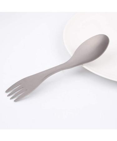 Hemoton Camping Spork Metal 1pc Portable Utensils Titanium Fork Spoon Titanium Spoon Backpack Triple Travel Combination - Buy Online on GoSupps.com