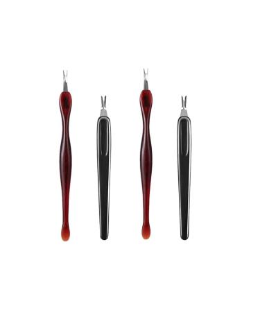 Cuticle Remover 4 Pcs Cuticle Trimmer Cuticle Pusher V Shaped Cuticle Pusher Manicure Dead Skin Removal Tool for Finger and Toenail Care