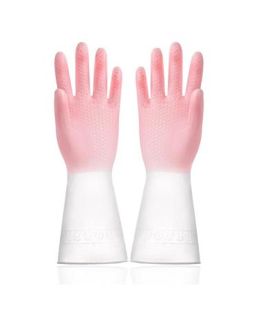 3 Pairs of Protective Gloves Latex Gloves wear-Resistant Durable Cleaning dishwashing Laundry (Size : Small)