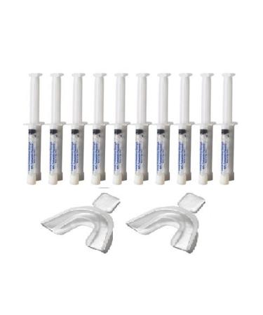 10 Syringes (3cc) of 44% Teeth Whitening Gel by White Teeth Global (Mouth Trays Included)