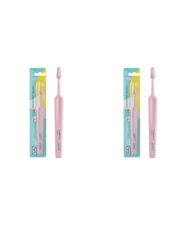 TEPE SELECT Compact soft toothbrush soft bristle in a compact narrow -running brush head for young old 1x1 sorted in color (pack with 2)
