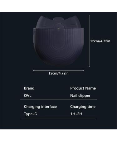 Automatic Nail Clipper White/Black Portable Electric Fingernail Clippers with Light Safe Electric Nail Cutter and File 2 in 1 Design for Adults Kids Seniors#White#Blue - Buy Online on GoSupps.com