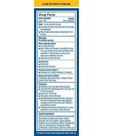 Earth's Care Acne Spot Treatment - 10% Sulfur Cream for Cystic Acne, Pimples & Blackheads (0.97 OZ) - Buy Online on GoSupps.com