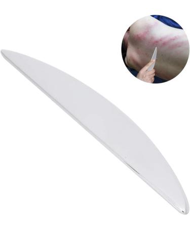Verdant Touch Stainless Steel Gua Sha Massage Plate | 180mm Body Scraping Tool for Pain Relief & Facial Care - Buy Online on GoSupps.com