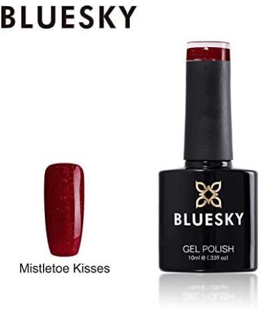 Bluesky Nail Gel Polish MISTLETOE KISSES Christmas Cherry Red with Fine Glitter UV LED Soak Off - Buy Online on GoSupps.com