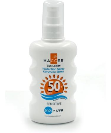 Alkan Kozmetik 50+ SPF Sun Lotion Protection Spray 150 ml olive oil sesame oil and coconut oil high UVA UVB maximum sun protection moisturizing sunscreen spray 150 ml 1er Pack 50+ SPF - Buy Online on GoSupps.com