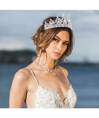TOCESS Silver Rhinestone Crown for Women - Ideal Tiara for Bridal, Prom, Quinceanera - Sparkling Crystal Queen Princess Crown - Perfect Hair Accessory - Ideal Gift (Silver) - Buy Online on GoSupps.com
