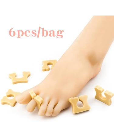 Orthotic Toe Spreader Separator Corrector for Overlapping Toes - Set of 6 | Toe Stretcher Divider for Women Men - Buy Online on GoSupps.com