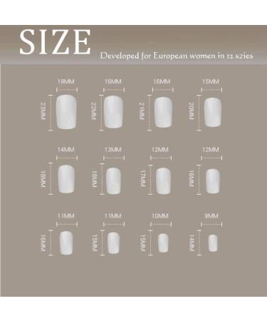 Sethexy French Short Square Glossy False Nails - 24Pcs Autumnal Brown Acrylic Stick on Nail Tips - Buy Online on GoSupps.com