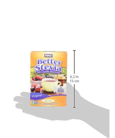 Now Foods Organic Better Stevia Sweetener - Zero-Calorie, 100 Packets (3.5 oz) | Natural Sugar Substitute - Buy Online on GoSupps.com