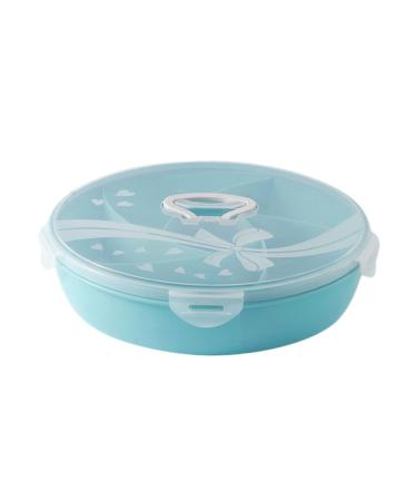 FELTECHELECTR Snack Platter Dish Appetizer Server Tray Nut Container 28.5*7.3cm Blue