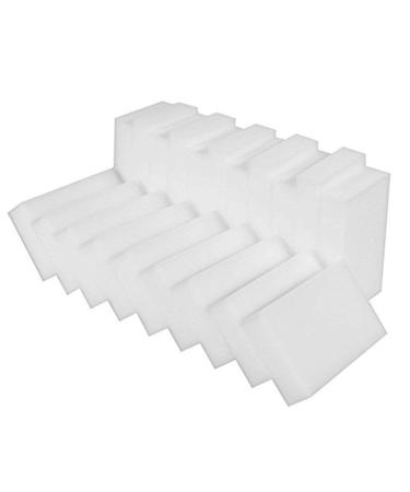 Dartphew Magic Cleaning Pads 100-Pack Magic Cleaning Sponges Eraser Melamine Multi-Functional Foam Cleaner for Kitchen Furniture Leather - White - 6cm*10cm*2cm