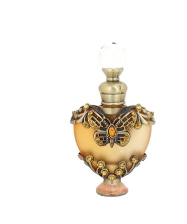 DFJOENVLDKHFE Perfume Bottle Empty Frosted Glass Essential Oil Bottle Refillable Empty Jewelry Decoration Crystal Bottle Bronze color 10ml
